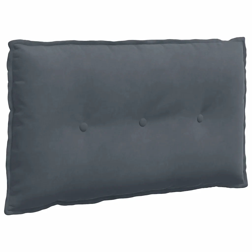 Cuscino per Schiena | Cuscino dorsale Grigio scuro 80 x 50 cm Tessuto in Cords