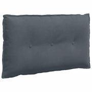 Cuscino per Schiena | Cuscino dorsale Grigio scuro 80 x 50 cm Tessuto in Cords