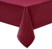 Tavolo Coperto Reattivo Quadrato 130x160cm Coperto Tavolo Poliestere Impermeabile Effetto Loto Tovaglia Tavolo Resistente al Mucchi Pulito e Reattivo Coperto Tavolo per Cucina Natale, Rosso Vino