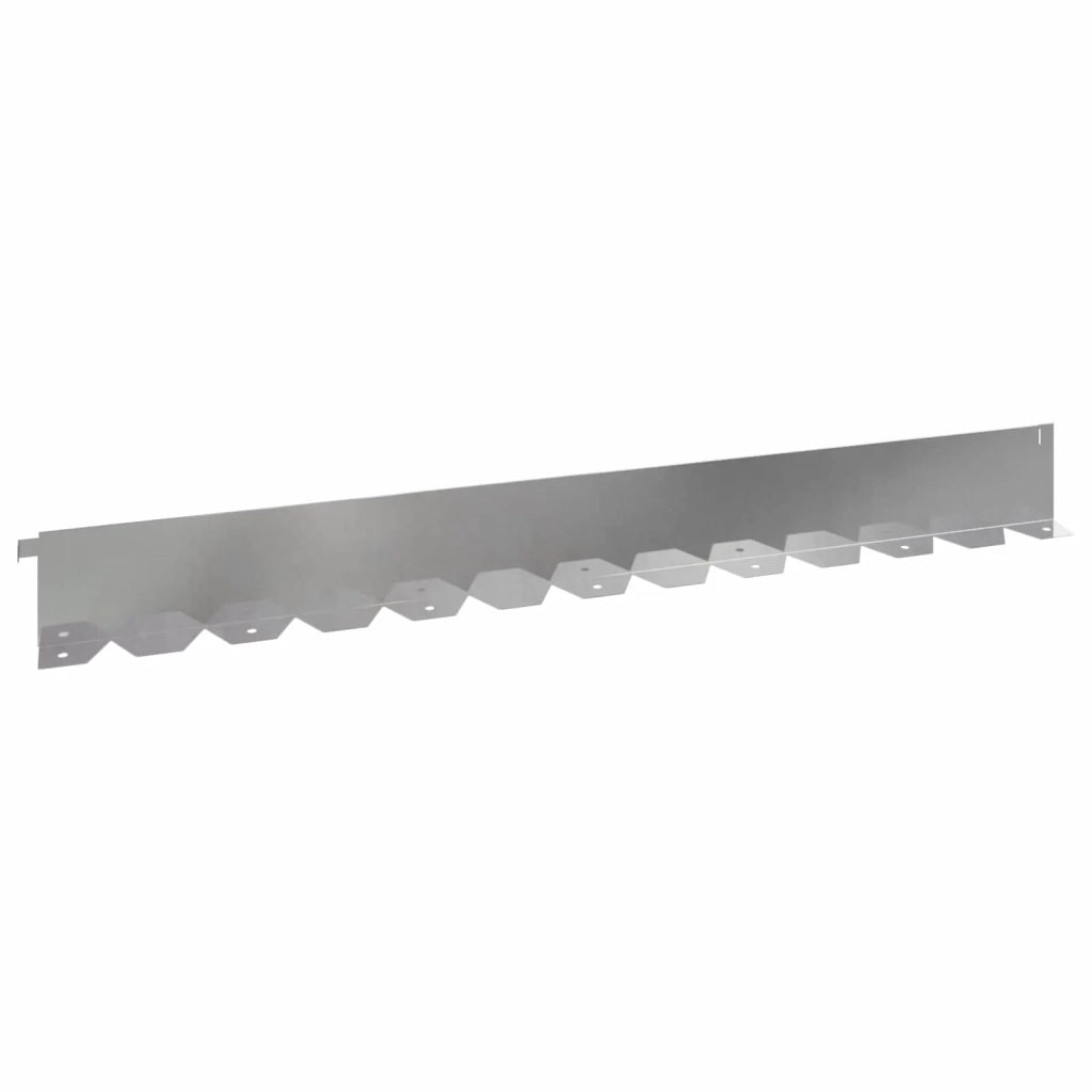 Bordura per Prato 10 pcs 102 x 10 x 4 cm Acciaio Argento 8008754