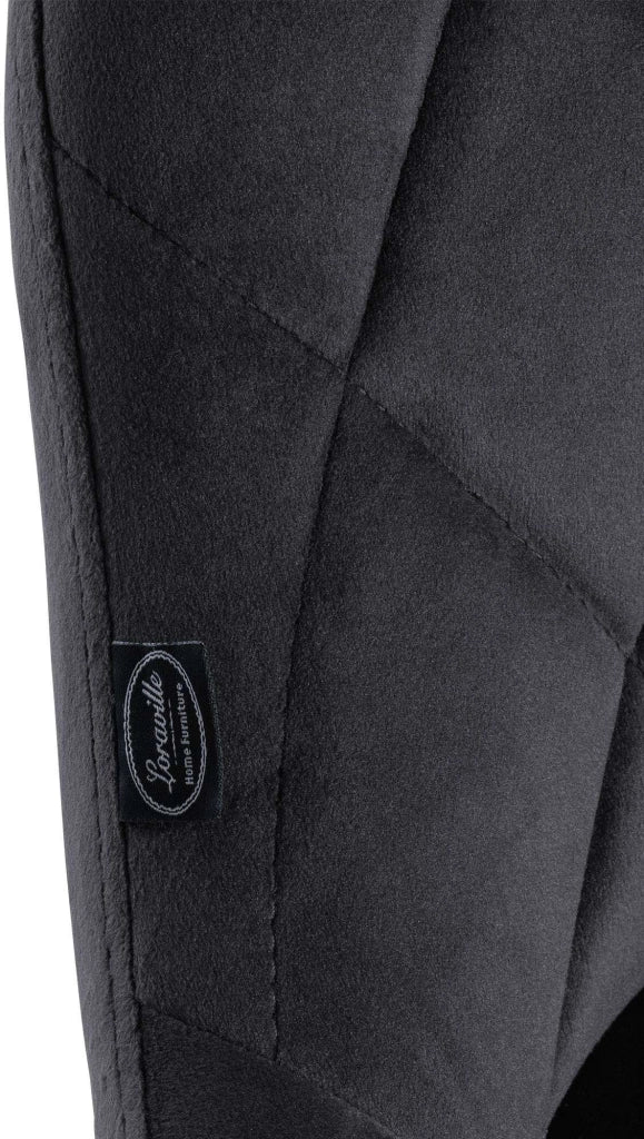 Sgabello da bar Lazio Velvet grigio scuro,bianco