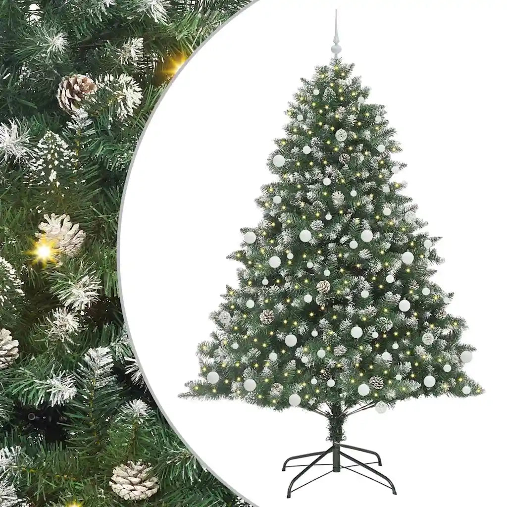Albero di Natale Artificiale-Albero Natalizio con 300 LED Verde 210 cm 844776