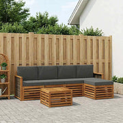 Set di divani da esterno 6 pz Naturale e Antracite 3384258