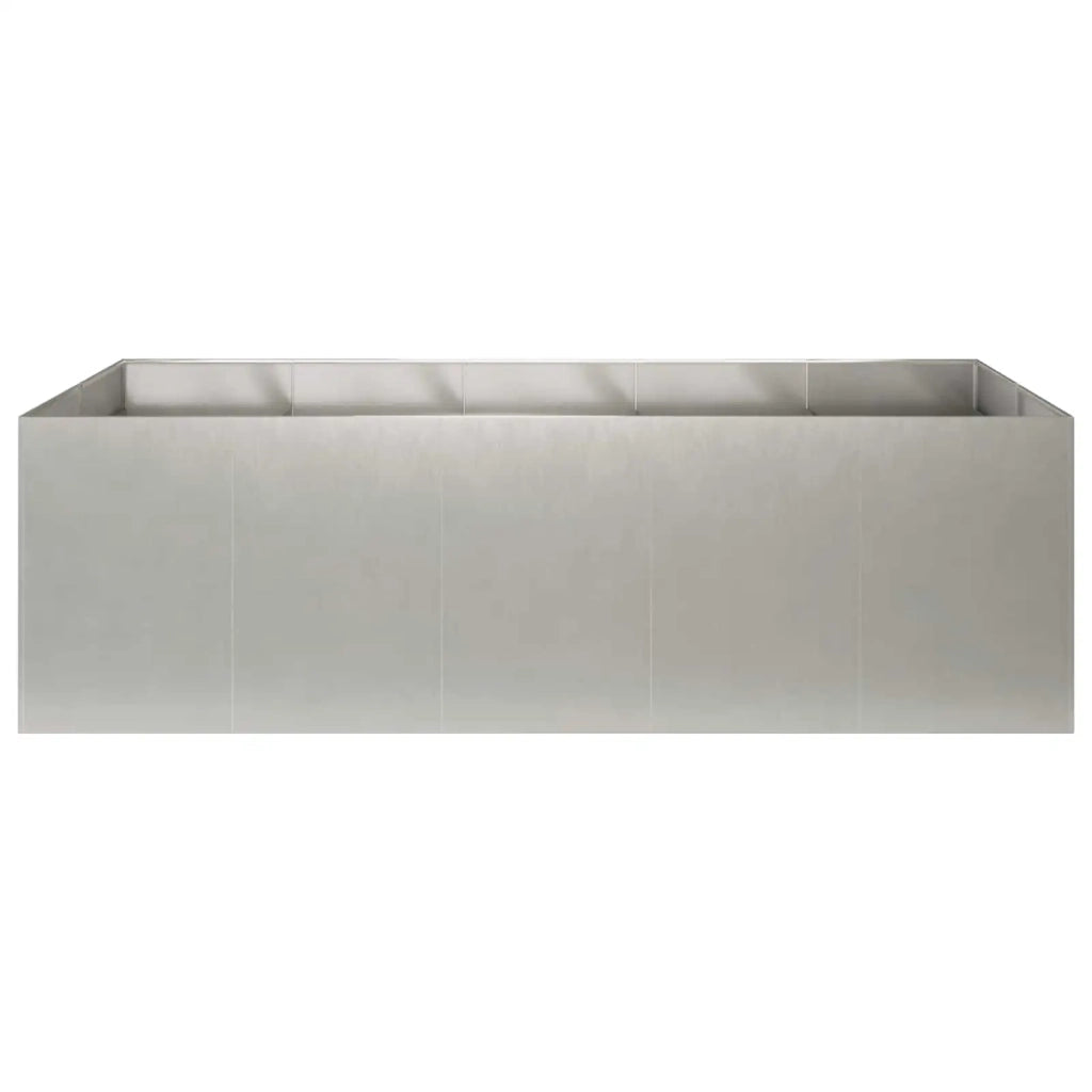 Vaso da giardino Argento 200 x 80 x 60 cm Acciaio Inox 8005936