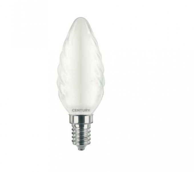 Century Lampadina Led Saten Tortiglione E14 4W 470lm 4000k