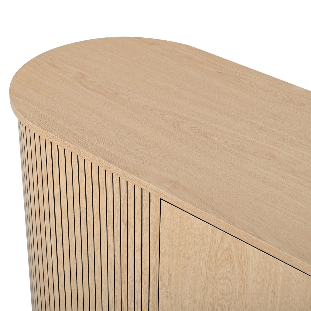 Credenza con 2 ante e ante scorrevoli laterali, ripiano regolabile, per sala da pranzo e ingresso 150 × 40 × 79 cm