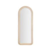 Specchio Segal, Specchiera, Articolo d'arredo a muro, Decorazione con specchio, 60x4 h160 cm, Crema