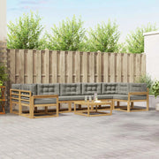 Set di divani da esterno 6 pcs Bianco e Grigio Chiaro