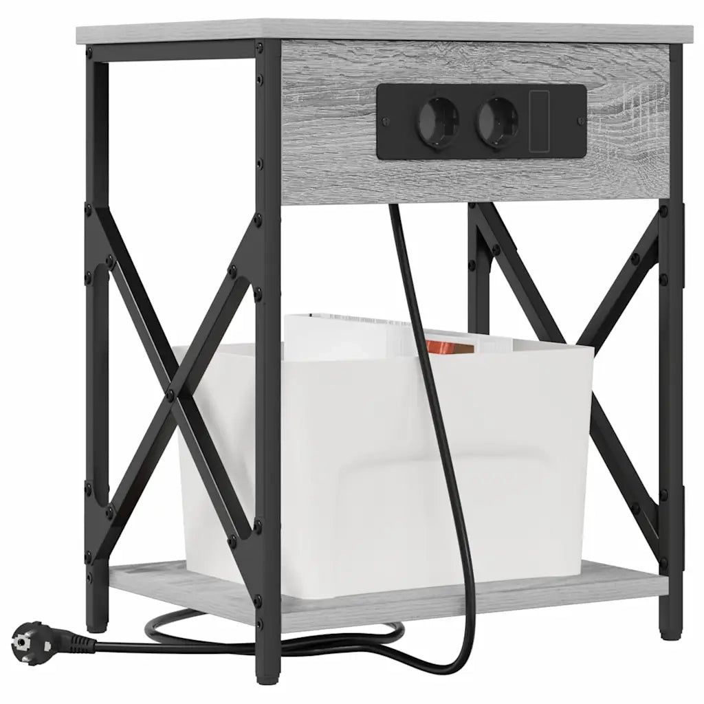 Armadio da Notte Grigio Sonoma 41 x 31 x 51 cm 859511