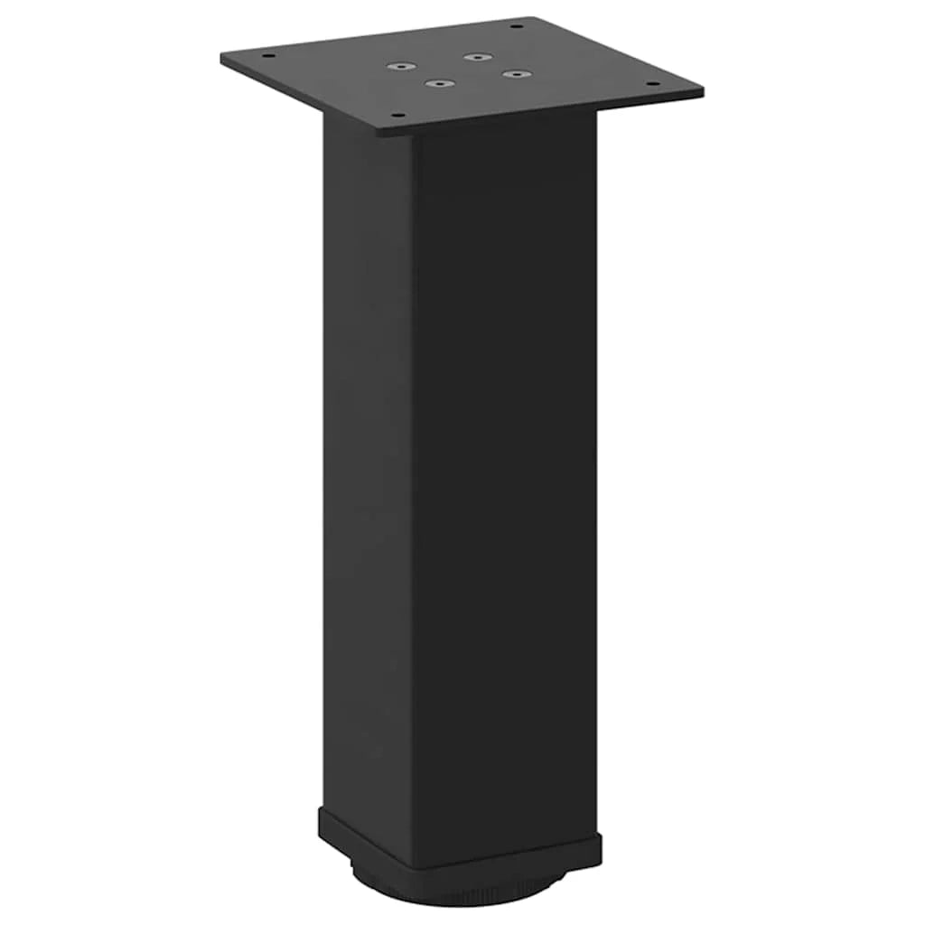 Set di 4 gambe per tavolino da caffè dal design moderno escursione 30-32 cm con piedini regolabili in acciaio nero 02_0056757