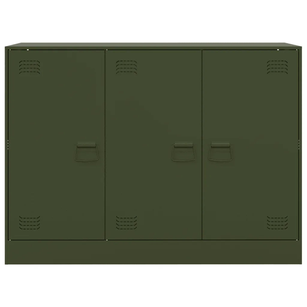 Credenza Verde Oliva 99x39x73 cm in Acciaio
