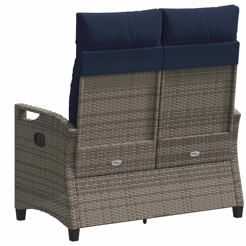 Panchina da giardino con cuscino 105 x 60 x 112 cm acciaio 42026857