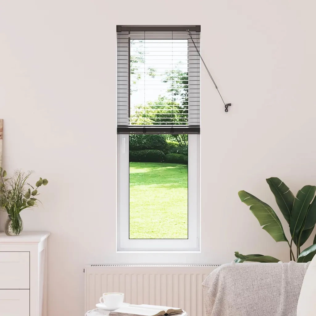 vidaXL Tenda per Finestra con tende Nero Alluminio