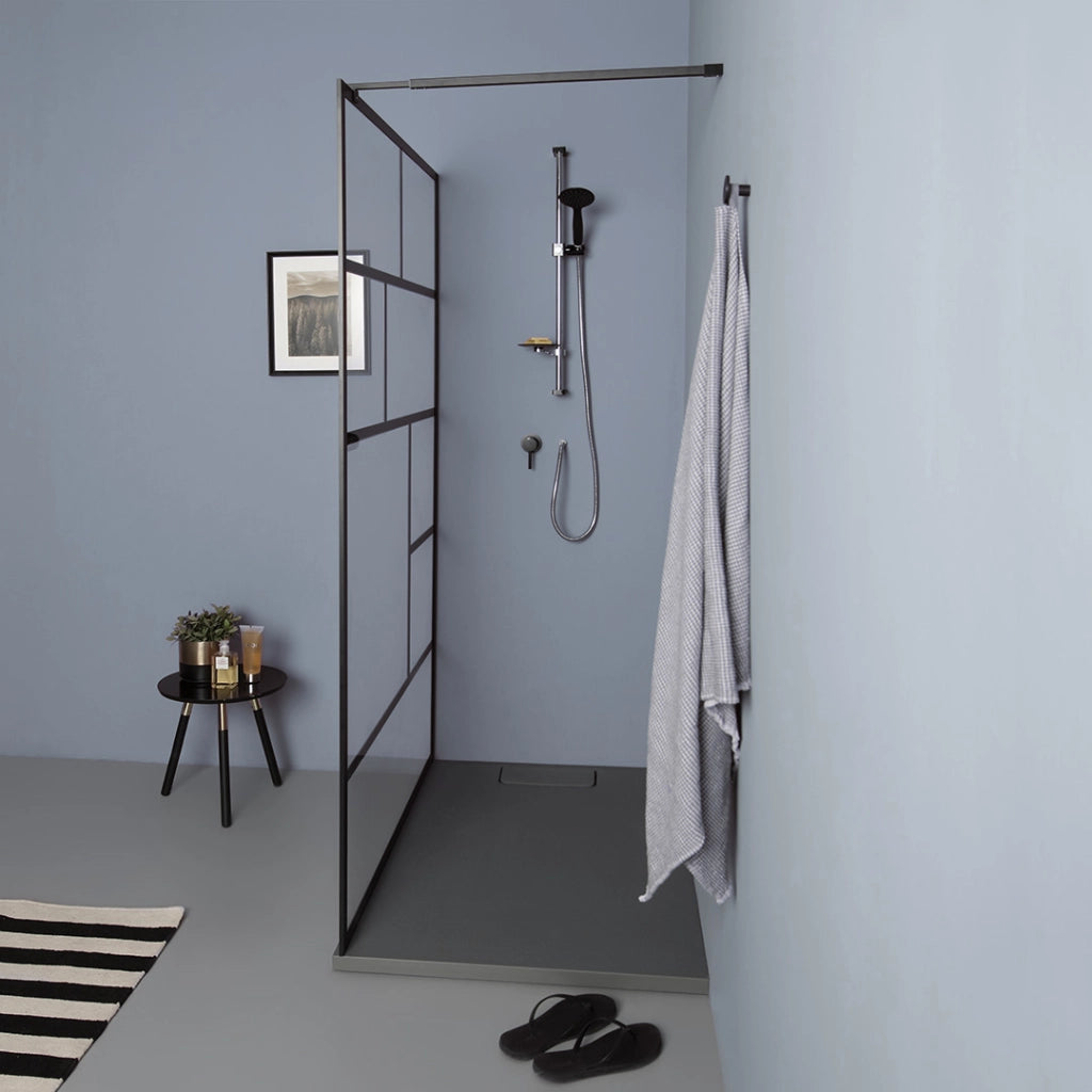 Doccia walk in 100 cm cristallo nero