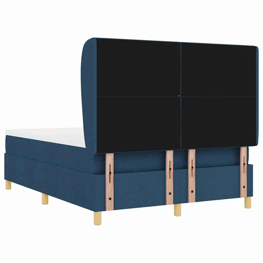Letto a molle con testiera Blu 200 x 140 cm Tessuto 3340822