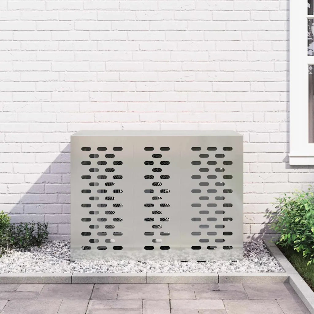 Copertura per condizionatore d'aria Argento 110 x 50 x 80 cm 865909