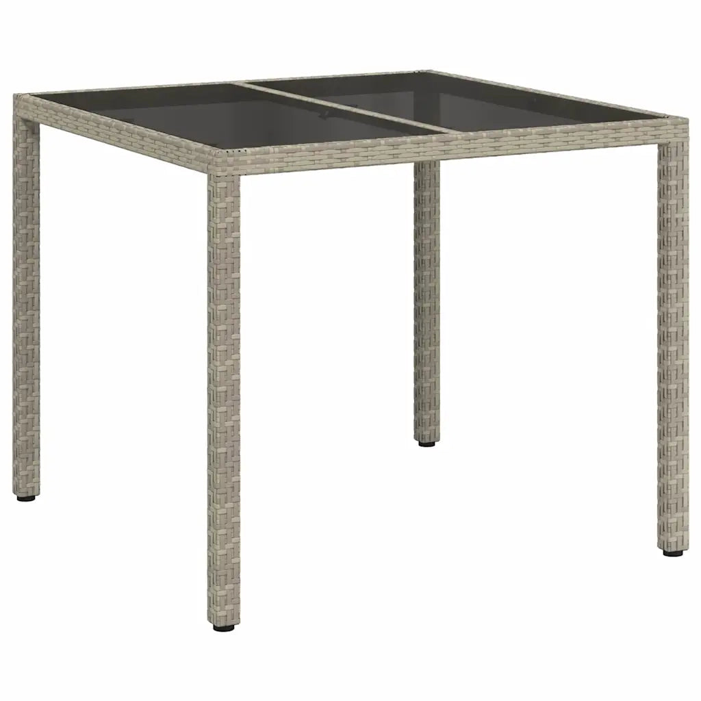 Tavolo da Giardino Grigio 90 x 90 x 75 cm polyrattan 362534