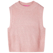 Gilet da Bambina Lavorato a Maglia Rosa Chiaro 104cod mxl 84504
