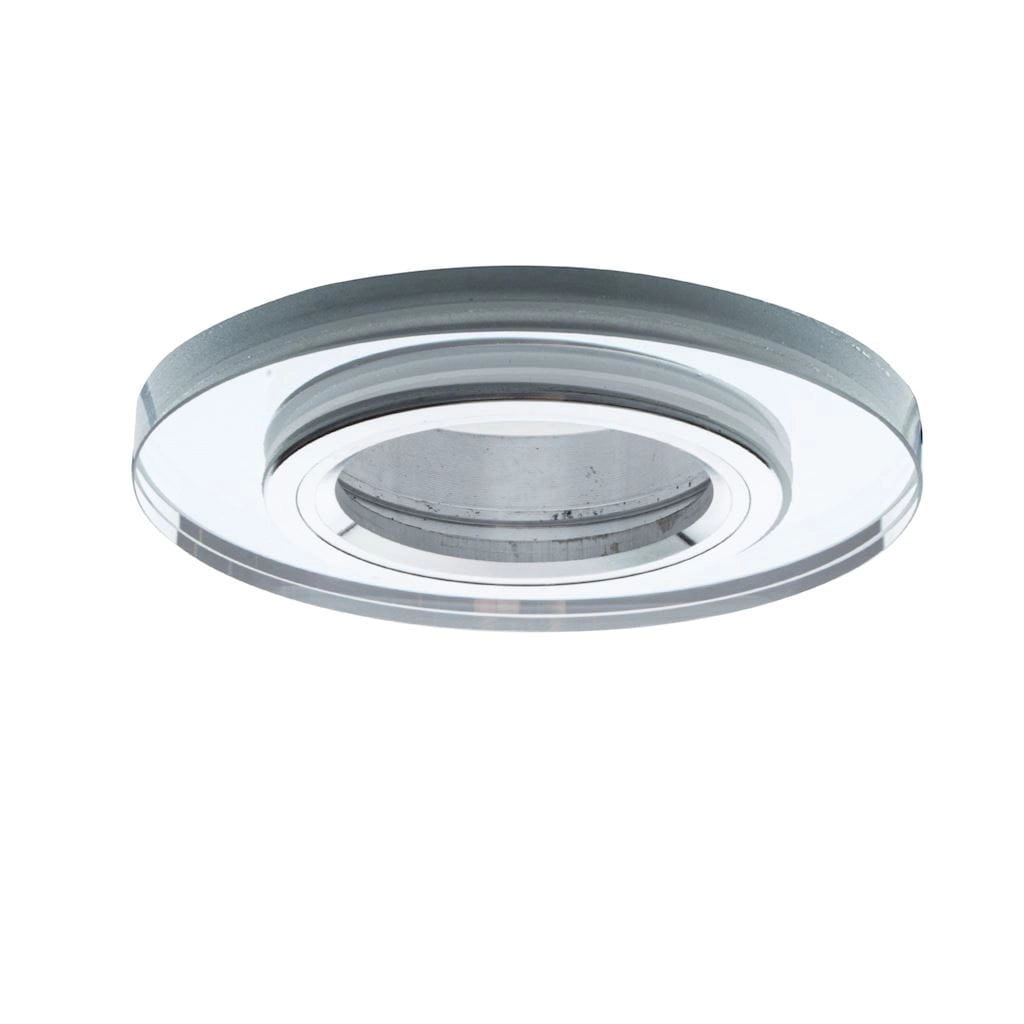 Faretto incasso soffitto rotondo vetro cromo GU10 35W