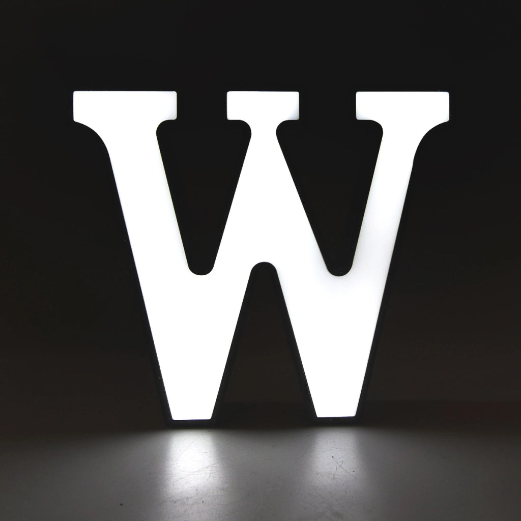 DECORAZIONE LUMINOSA LED A BATTERIA LETTERA W - IDEALE PER EVENTI COMPLEANNI E DECORAZIONI PER LA CASA