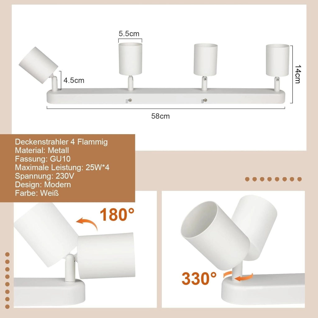 ZMH Faretto da soffitto LED rotondi GU10 moderni per soggiorno camera letto