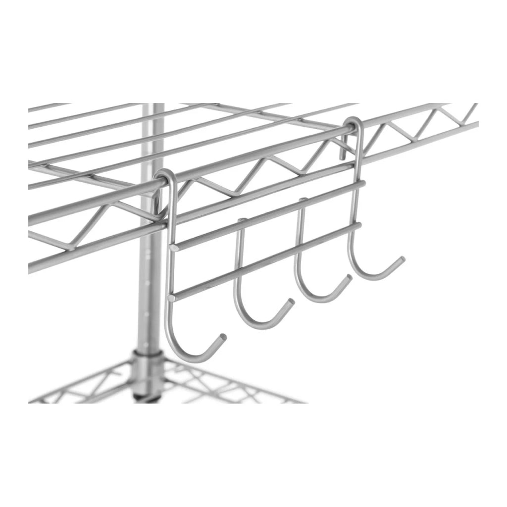 Scaffale professionale in metallo cromato - 35 x 90 x 137 cm - 120 kg 14_0001534