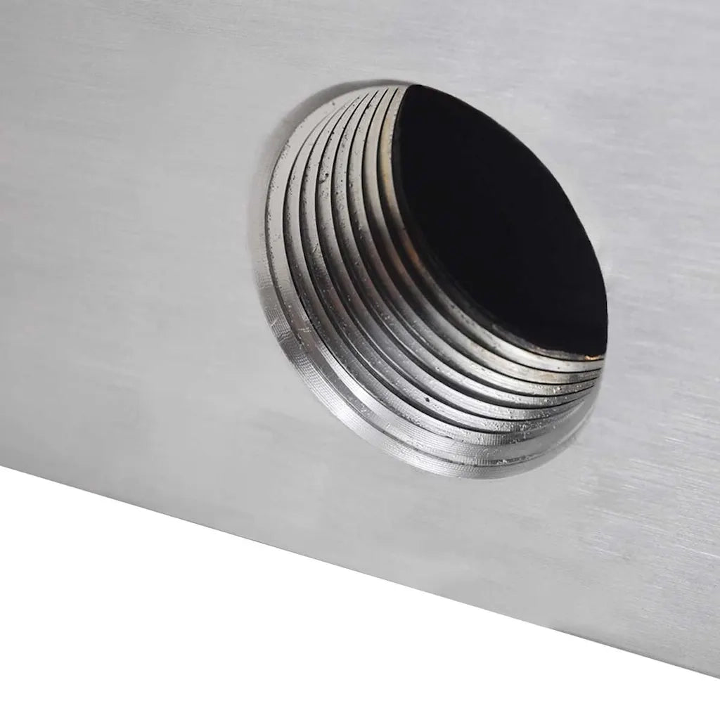 Fontana a Cascata per Giardino Rettangolare Acciaio Inox 60 cm 41667