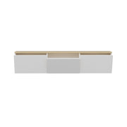Mobile TV in legno "Neon" - 160 x 32 x 35 cm - Rovere bianco
