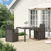 Sedie da pranzo da giardino 2 pcs Grigio chiaro e Antracite PP