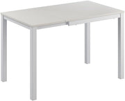 Tavolo da pranzo Granny, Bianco, 120 x 70 cm Estensibile, con funzione di estensione per lunghezze del tavolo variabili