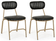Set 2 Sedie 44x55x80h cm Addy Nero