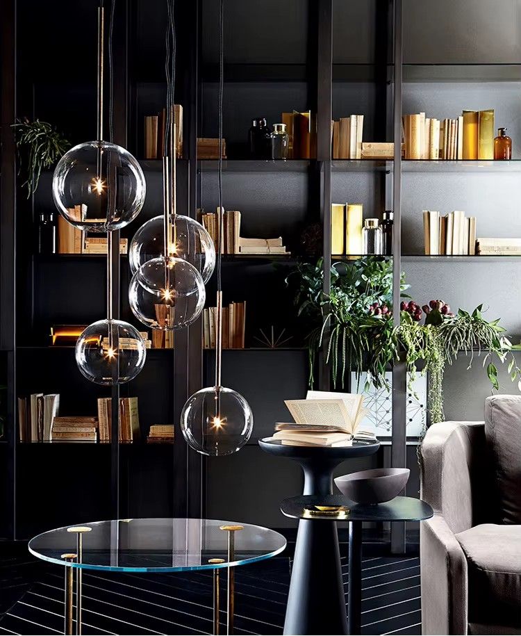 Lampada Da Soffitto A Sospensione Con Sfera Di Vetro 15cm APP1682-1CP