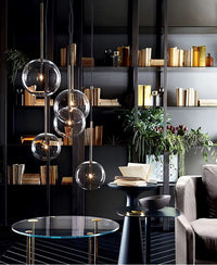 Lampada Da Soffitto A Sospensione Con Sfera Di Vetro 15cm APP1682-1CP