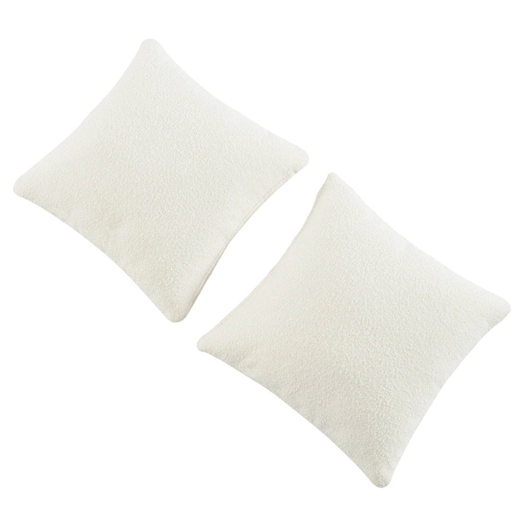 Divano letto in bouclé compresso testurizzato con contenitore, bianco