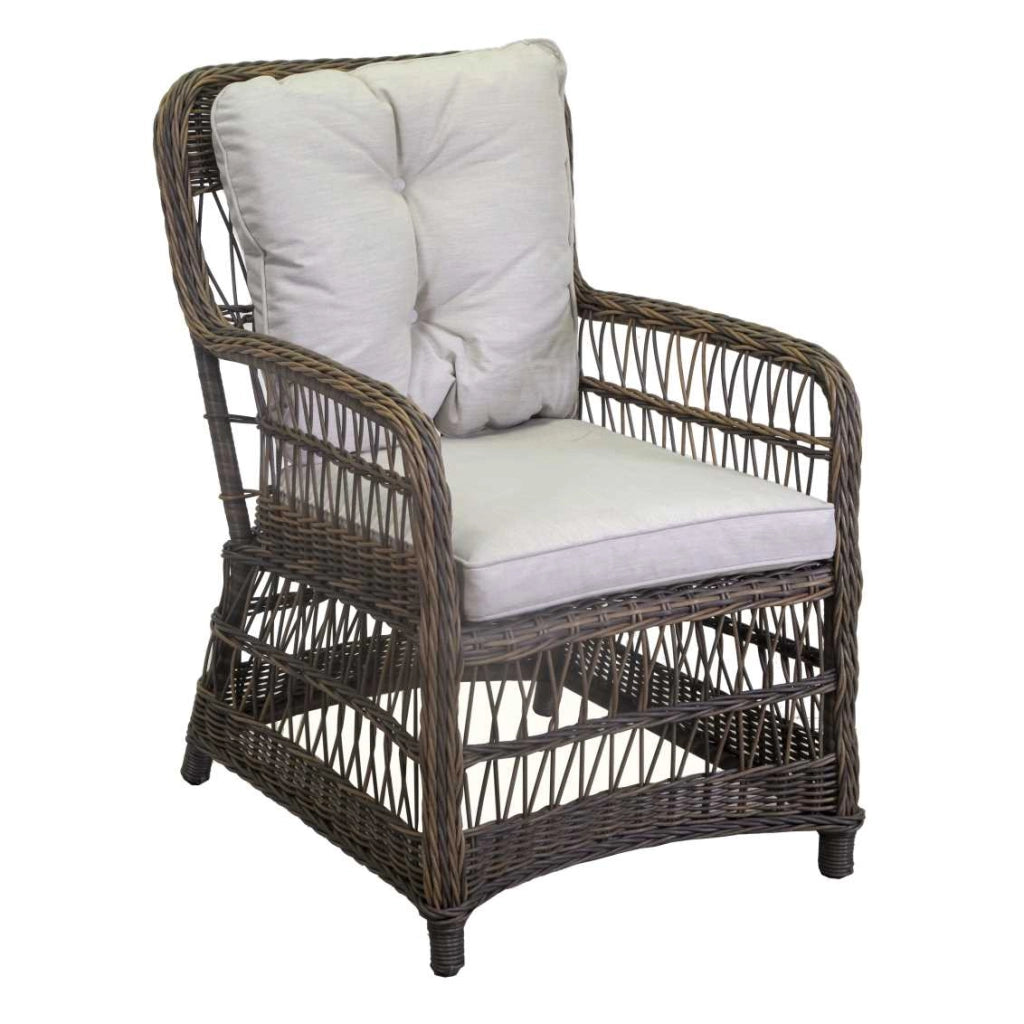 Poltrona da Giardino 78x63xh92 cm in Alluminio e Polyrattan  Baltimora Grigio
