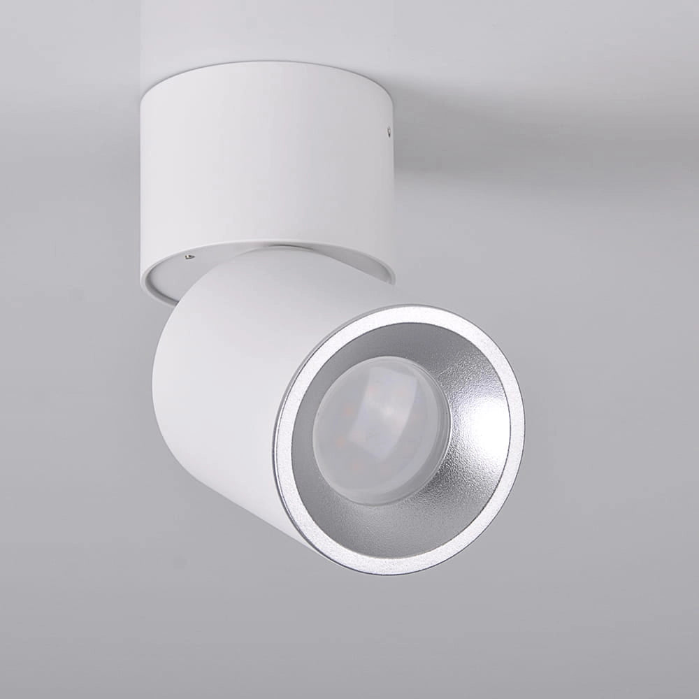 Spot da superficie orientabile GU10 bianco/argento Astra Polux