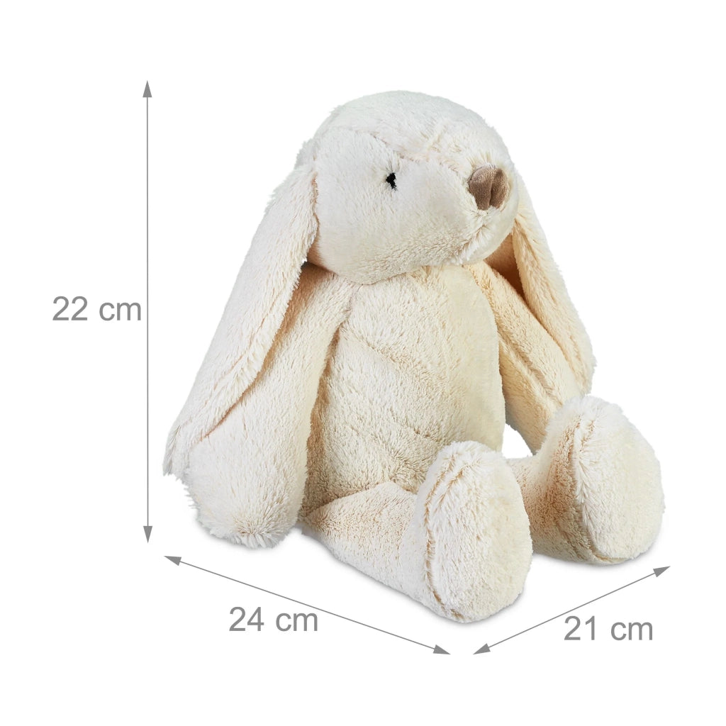 Fermaporta decorativo a forma di coniglio supporto stabile 23 x 15 x 10 cm in poliestere beige 13_0013480