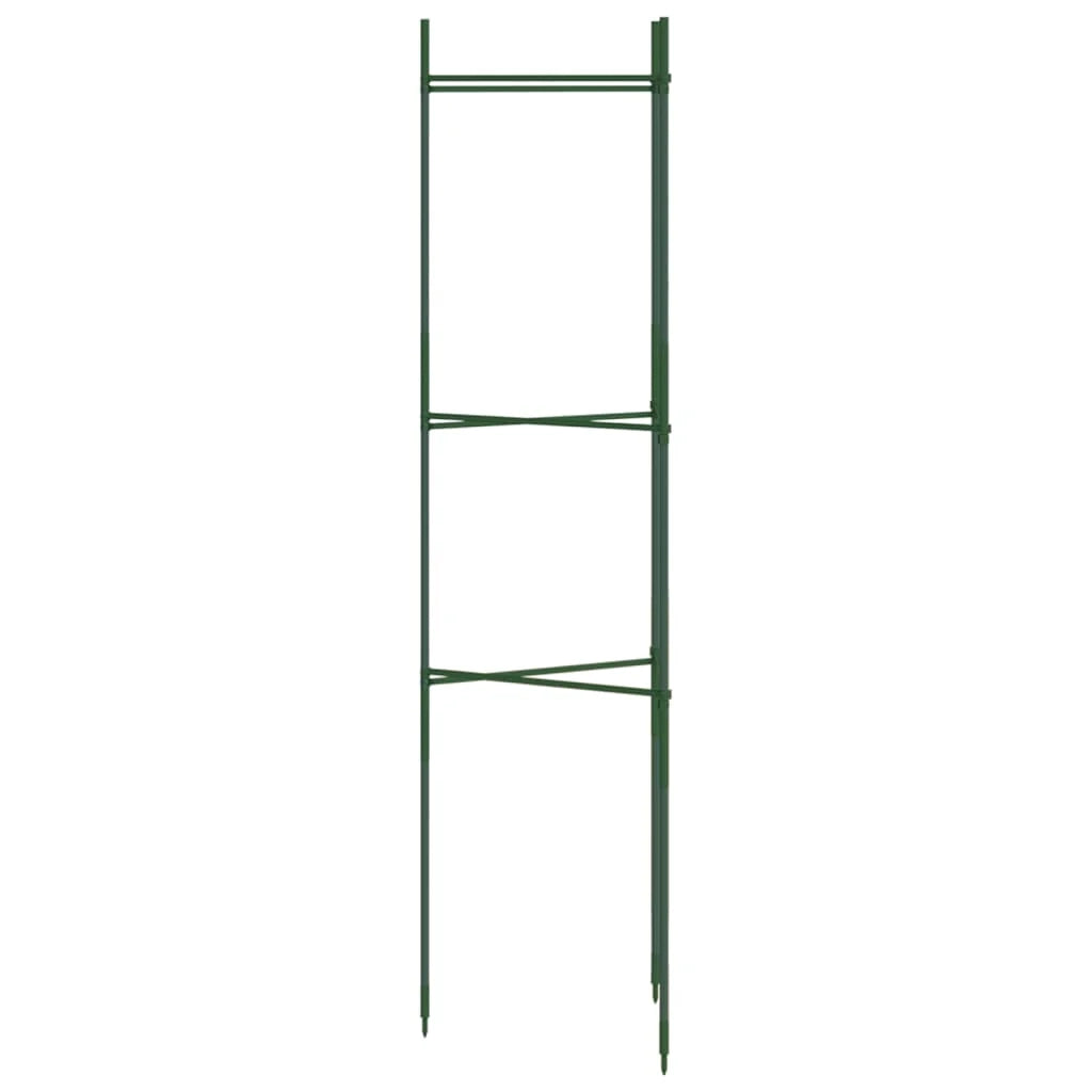 Set di 6 gabbie multifunzionali regolabili per pomodori 32 x 29 x 116 cm acciaio verde 02_0055596