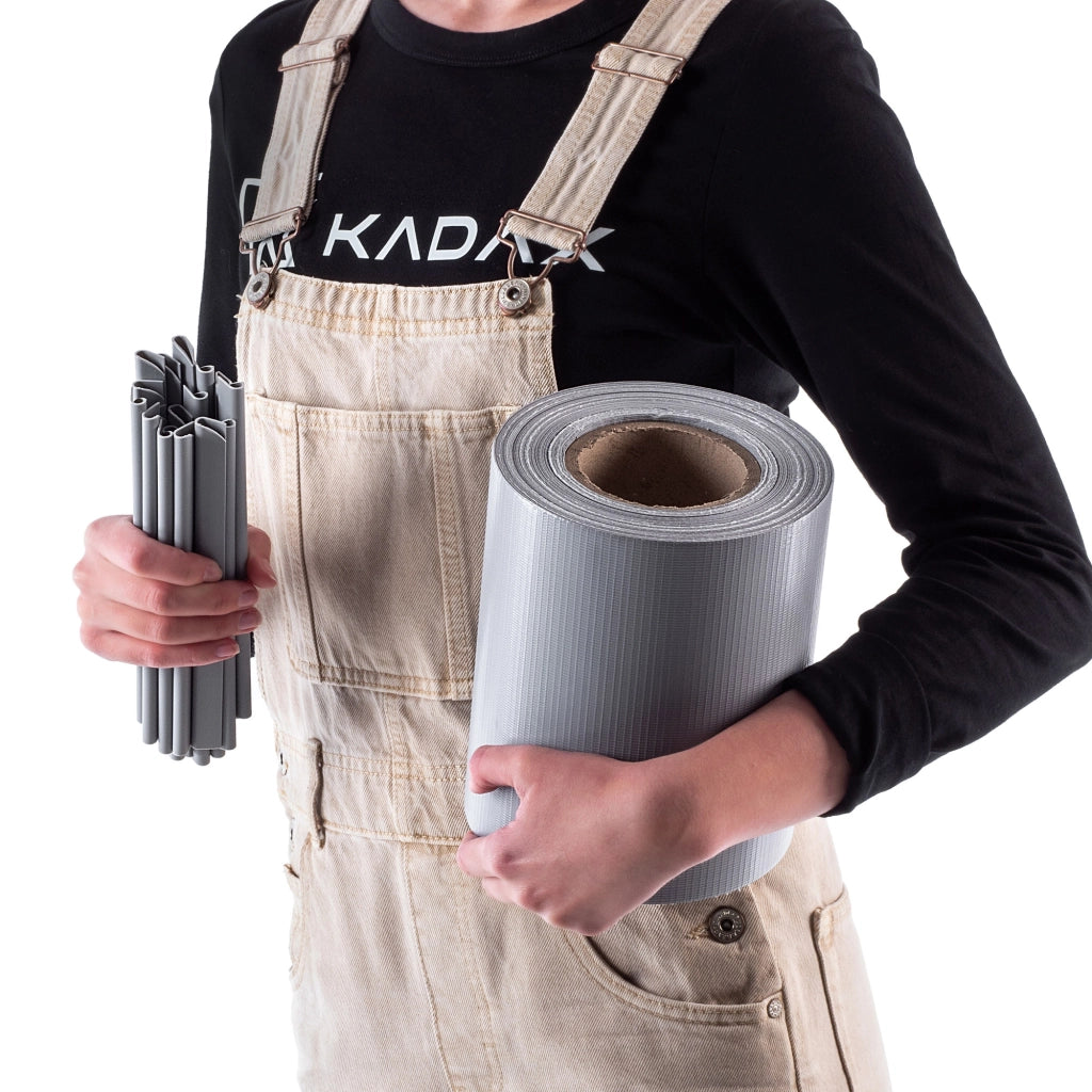 Nastro di protezione KADAX per pannelli di recinzione, recinzione, protezione UV, 20 clip, 19x35 m