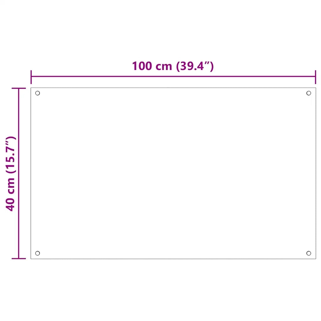 Schienale da cucina 2 pz Trasparente 100 x 40 cm CFW1653887