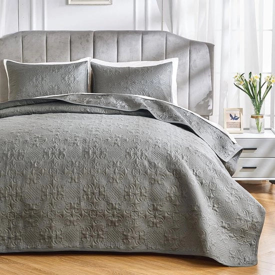Sprei Microvezel Ultrazatto 220 x 240 cm con Cuscini inclusi - Sostenibile e Facile da Pulire
