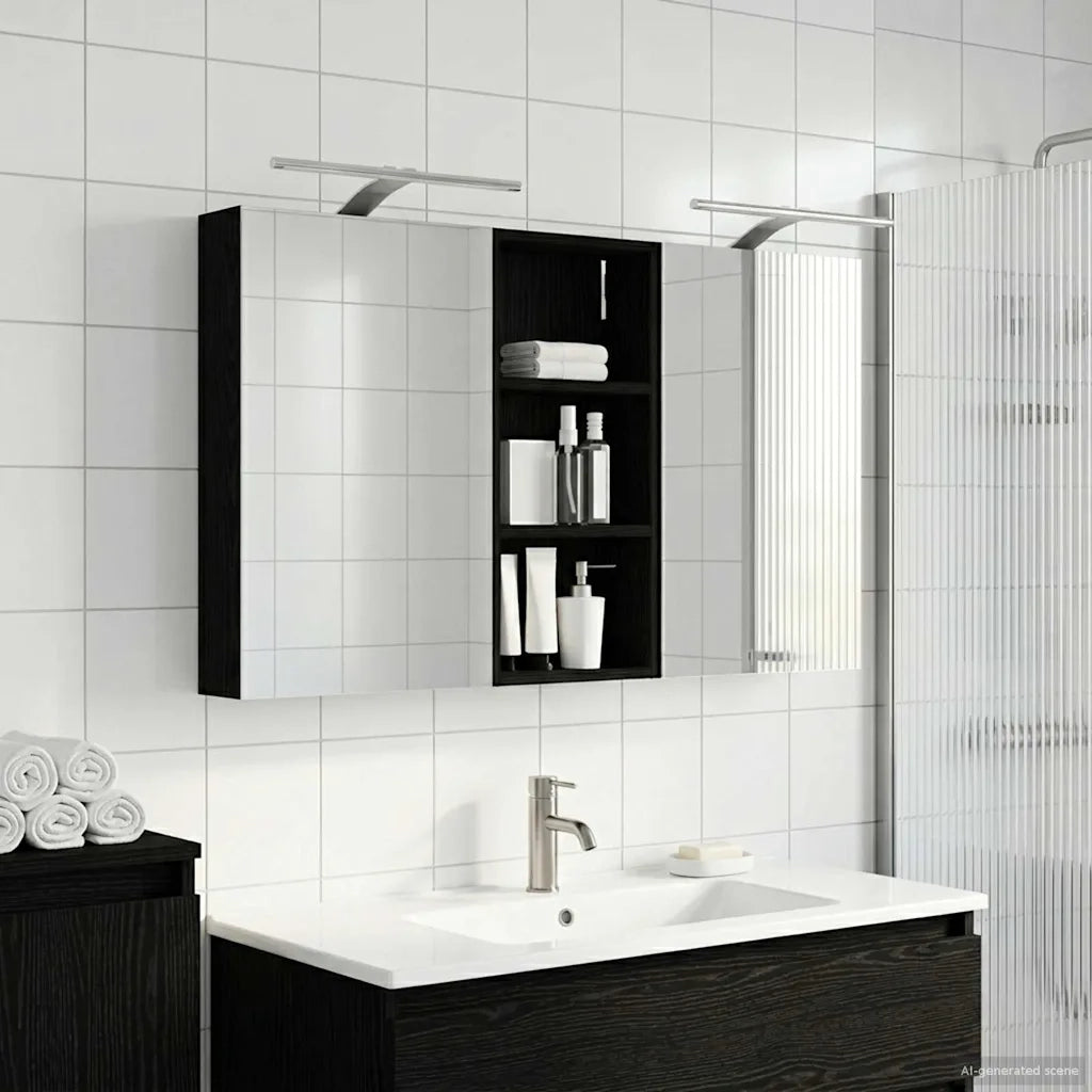 Set di Armadi da Bagno con porta 3 pcs 110 x 10,5 x 60,5 cm 3403721