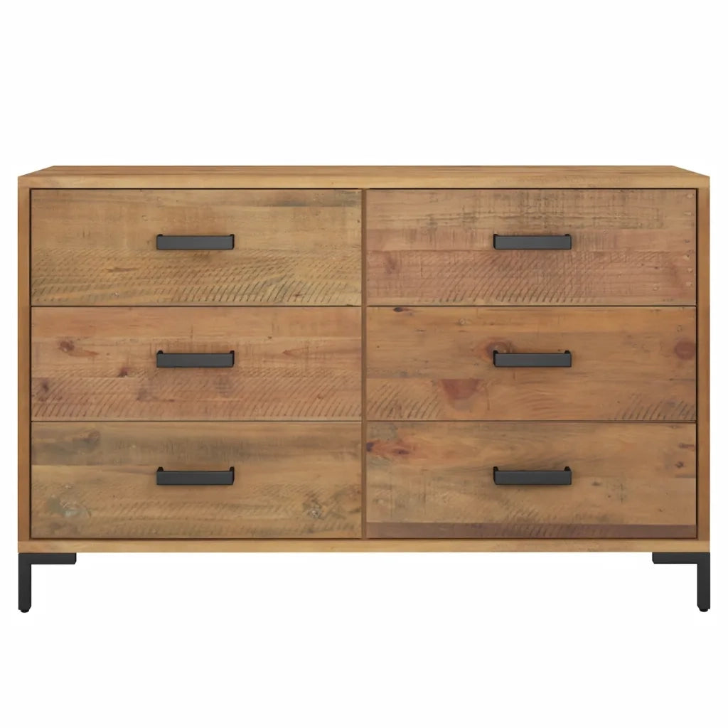 Credenza Marrone 110x35x70 cm Legno Massello di Pino Riciclato cod mxl 10417