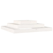 Fioriera | Cassetta per fiori | Vaso Bianca 110x110x27 cm in Legno Massello di Pino