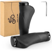 Manubri per bicicletta da corsa - Ergonomici - Antiscivolo - Dampen shock - Blocco di sicurezza - 130 mm - Ideali per mountain bike - Manubri con maniglie