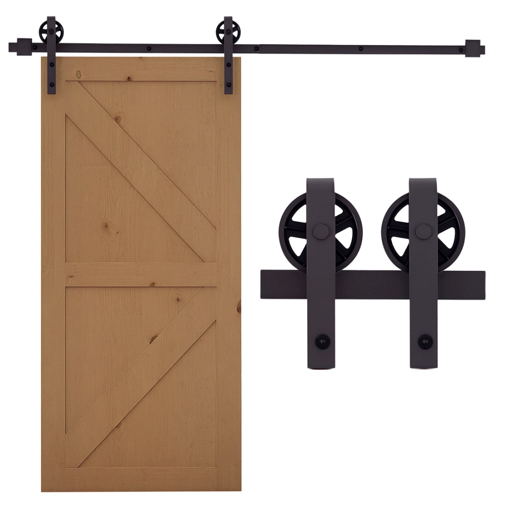 Kit Scorrevole per Porte ¨C zephmum ¨C 183 cm, Marrone Scuro