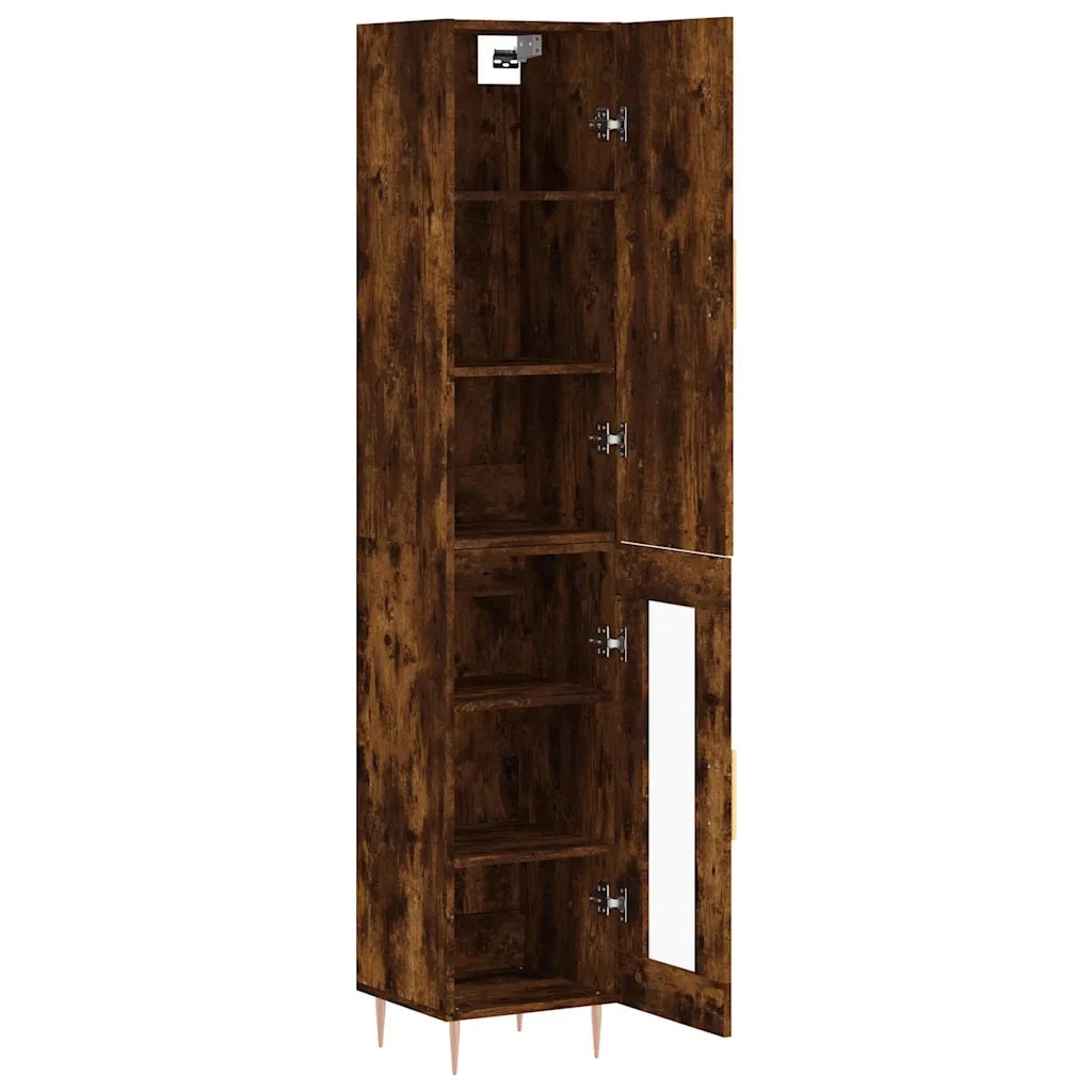 Credenza Rovere Fumo 34,5x34x180 cm in Legno Multistrato 3199038