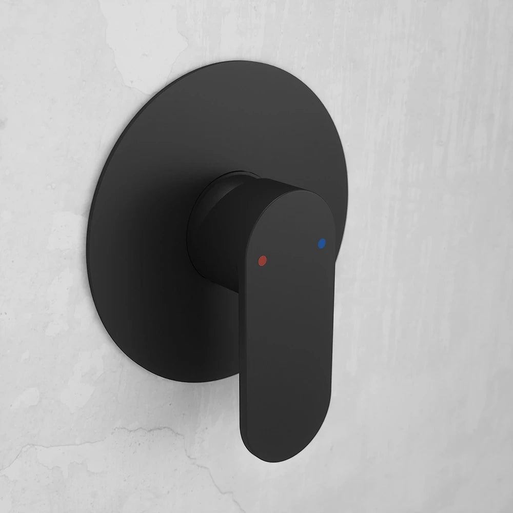 Set miscelatori: lavabo ad incasso bidet senza scarico e incasso doccia monocomando nero opaco | Kerry