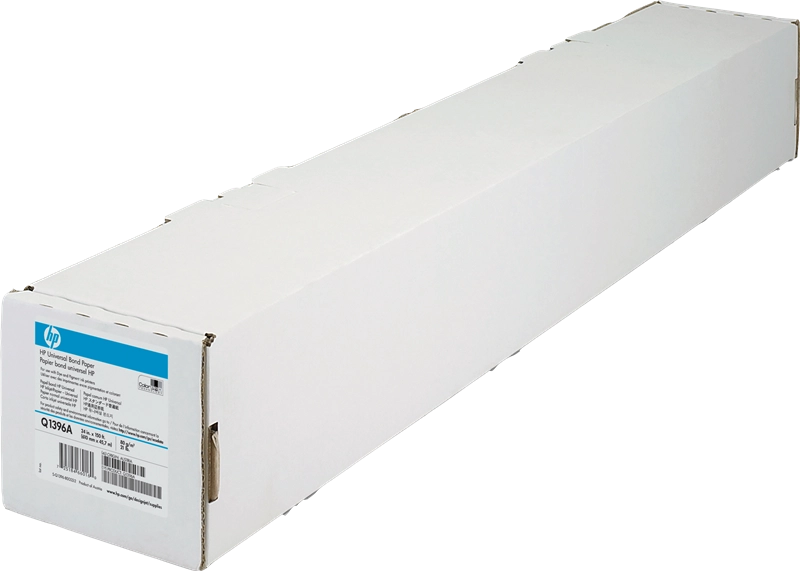 ORIGINAL HP Carta Bianco Q1396A Universal Bond Paper 610 mm x 45.7 m, 80 g/m², Fibra di legno
