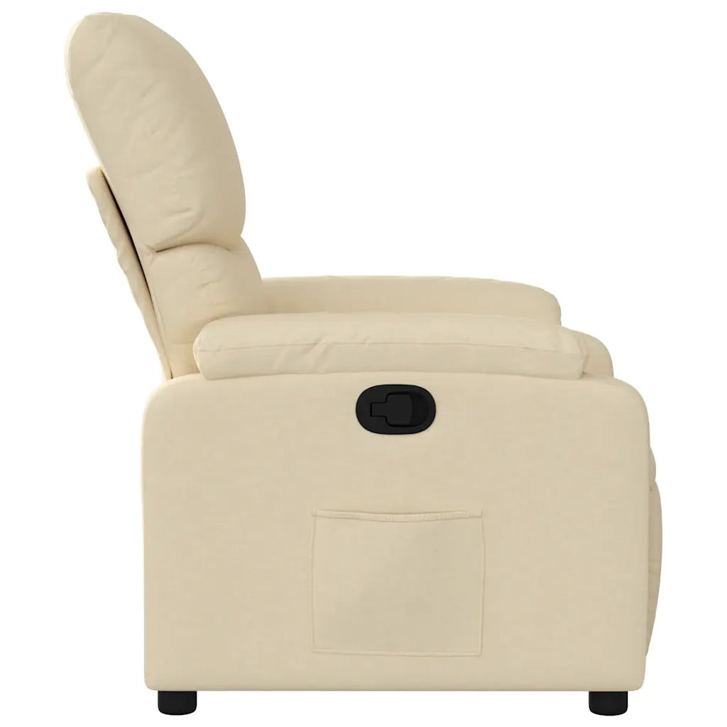 Divano Sedia-Poltrona reclinabile in tessuto color crema 718764